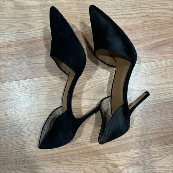 J.Crew Factory Women’s Black Suede D’Orsay Pumps - Size 8 - Picture 13 of 13